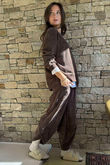 Nuk Stretch Velour Shelby Pant Chocolate